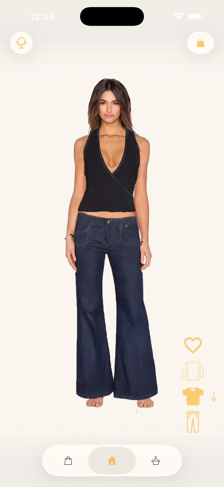 The Elenor app showing an outfit on a model